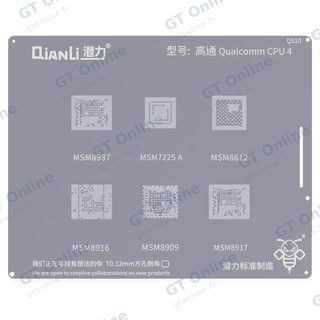 Pochoir de rebillage Qianli Bumblebee QS10 CPU Qualcomm 4 — MSM8937/7225A/8612/8916/8909/8917