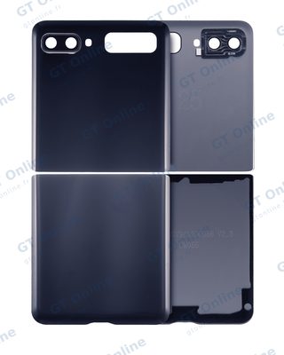 Vitre arrière pour Samsung Galaxy Z Flip 4G (F700) / Z Flip 5G (F707) (compatible premium, Mirror Black)
