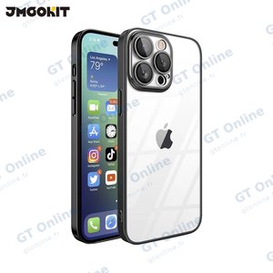 Coque de Protection Crystal Glass JMGOKIT pour Apple iPhone 15 Pro Max Noir