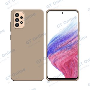 Coque Silicone Compatible pour Samsung Galaxy A53 5G A536 (#18) Or Rose