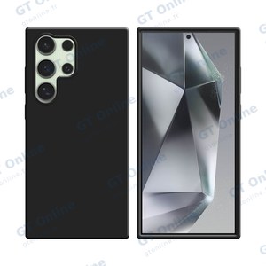 Coque Silicone Compatible pour Samsung Galaxy S24 Ultra 5G S928 (#3) Noir