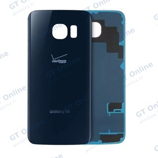Vitre arrière pour Samsung Galaxy S6 (Verizon Logo, pack service origine, noir saphir)