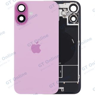 Vitre arrière avec MagSafe, NFC et nappe flash pour Apple iPhone 16 Plus (origine, rose)