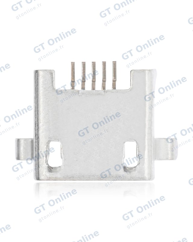 Connecteur de charge à souder — format Micro B, 5 broches, 4 points de fixation (C142)