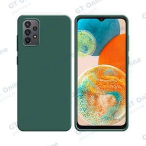 Coque Silicone Compatible pour Samsung Galaxy A23 5G A236/Galaxy A23 4G A235 (#22) Vert Foncé