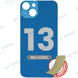Vitre arrière pour Apple iPhone 13 (No Logo / Large Camera Hole, bleu)