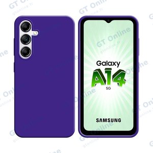 Coque Silicone Compatible pour Samsung Galaxy A14 5G A146P/Galaxy A14 4G A145 (#7) Mauve