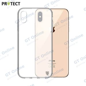 Coque Silicone PROTECT pour Apple iPhone XS Max Transparent