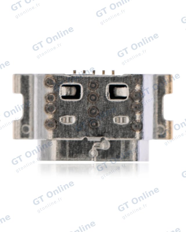 Connecteur de charge à souder — format Micro B, 5 broches, 4 points de fixation (C115)
