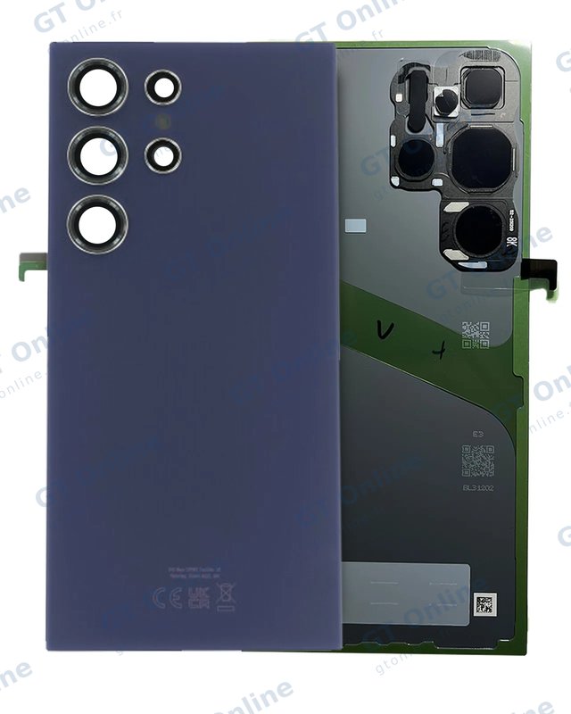 Vitre arrière pour Samsung Galaxy S24 Ultra (pack service origine, Titanium Violet)