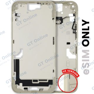 Châssis pour Apple iPhone 15 Plus (version US, origine d'occasion — grade A, jaune)