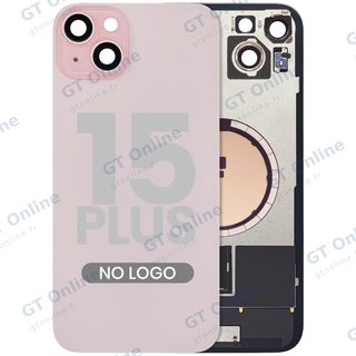 Vitre arrière pour Apple iPhone 15 Plus (sans logo, rose) — réf. 107183138944