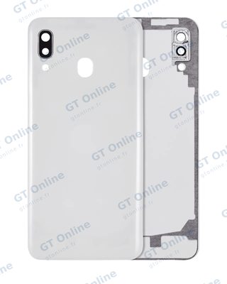 Vitre arrière pour Samsung Galaxy A20 (A205 / 2019) (compatible premium, blanc)