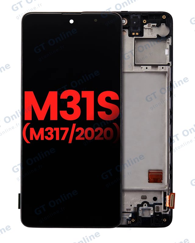 Écran OLED avec châssis pour Samsung Galaxy M31S (M317 / 2020) (compatible premium, toutes couleurs)