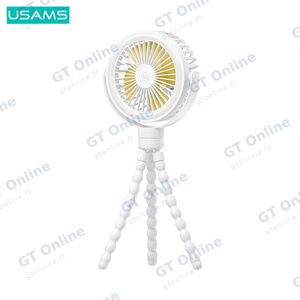 Mini Ventilateur Portable Usams ZB289 Baby Stroller Fan 2000mAh Blanc