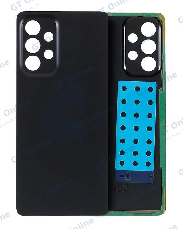 Vitre arrière pour Samsung Galaxy A53 5G (A536 / 2022) (compatible premium, noir)