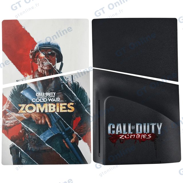 Façades haut et bas pour Sony PlayStation 5 Slim avec lecteur — Call of Duty: Black OPS Cold War Zombies