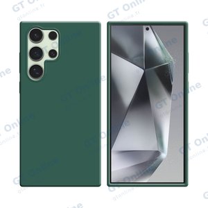 Coque Silicone Compatible pour Samsung Galaxy S24 Ultra 5G S928 (#22) Vert Foncé