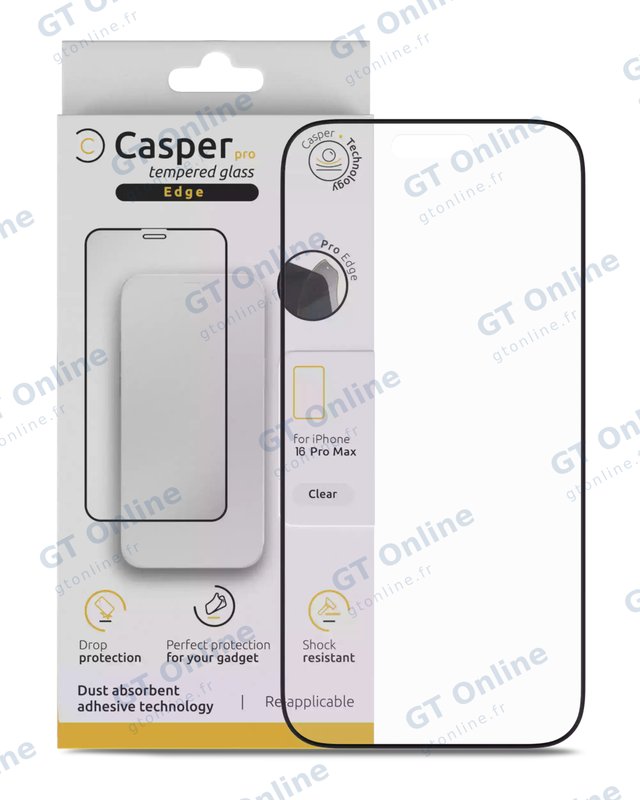 Verre trempé pour iPhone 16 Pro Max / 17 Pro Max / 18 Pro Max (blister, transparent)