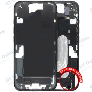 Châssis avec petites pièces pour Apple iPhone 16 (version EU, occasion d’origine — grade B, noir)