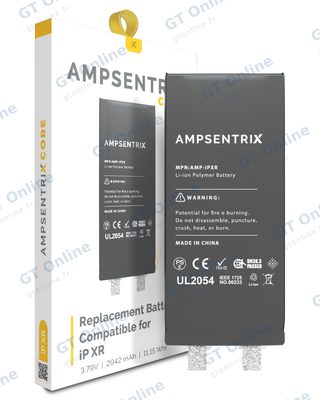 Cellule de batterie nue à souder pour Apple iPhone XR (soudure par points requise, AmpSentrix Core)