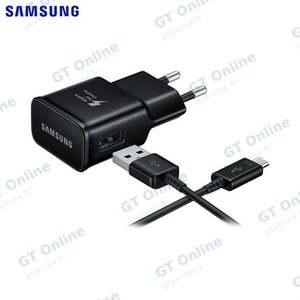 Chargeur Secteur USB Samsung EP-TA200B + DG970BBE 15W 2A avec Cable Type-C GP-PTU020SOBBQ Bulk Noir
