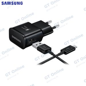 Chargeur Secteur USB Samsung EP-TA200B + DG970BBE 15W 2A avec Cable Type-C GP-PTU020SOBBQ Bulk Noir