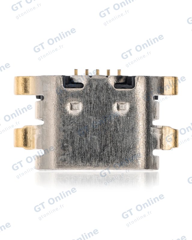 Connecteur de charge à souder — format Micro B, 5 broches, 4 points de fixation (C084)