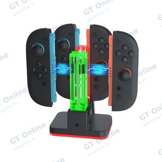 Station de charge pour 4 manettes Joy-Con Nintendo Switch / Switch 2 DOBE TNS-5125 — noir