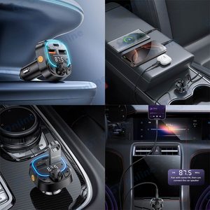 Transmetteur FM Bluetooth & Chargeur Voiture Yesido Y70 15W Noir — vue 2