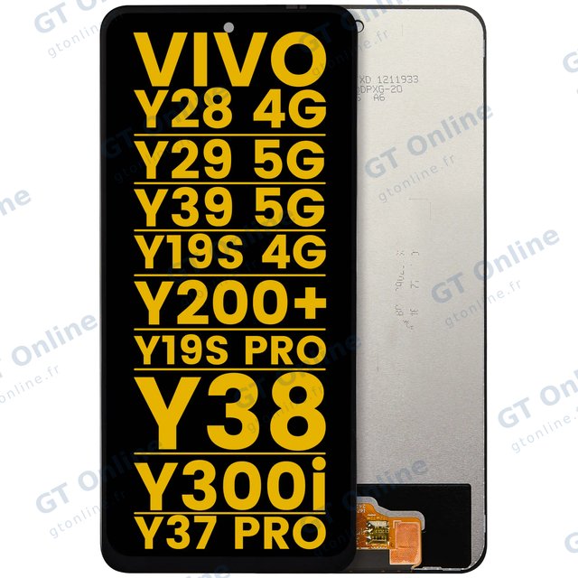 Écran pour Vivo Y28 4G / Y29 5G / Y39 5G / Y19s 4G / Y200+ / Y19s Pro / Y38 / Y300i / Y37 Pro (reconditionné, toutes couleurs)