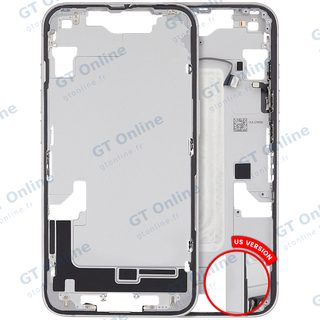 Châssis avec petits composants pour Apple iPhone 16e / 17e (version US, origine d'occasion — grade A, blanc)