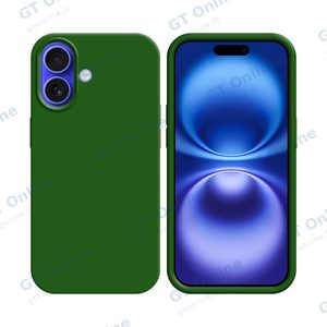 Coque Silicone Compatible pour Apple iPhone 16 Plus (#52) Vert Foncé