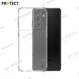Coque Silicone Renforcée PROTECT pour Samsung Galaxy S21 Ultra 5G G998 Transparent