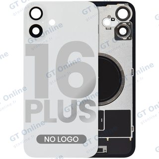 Vitre arrière pour Apple iPhone 16 Plus (sans logo, compatible, blanc)