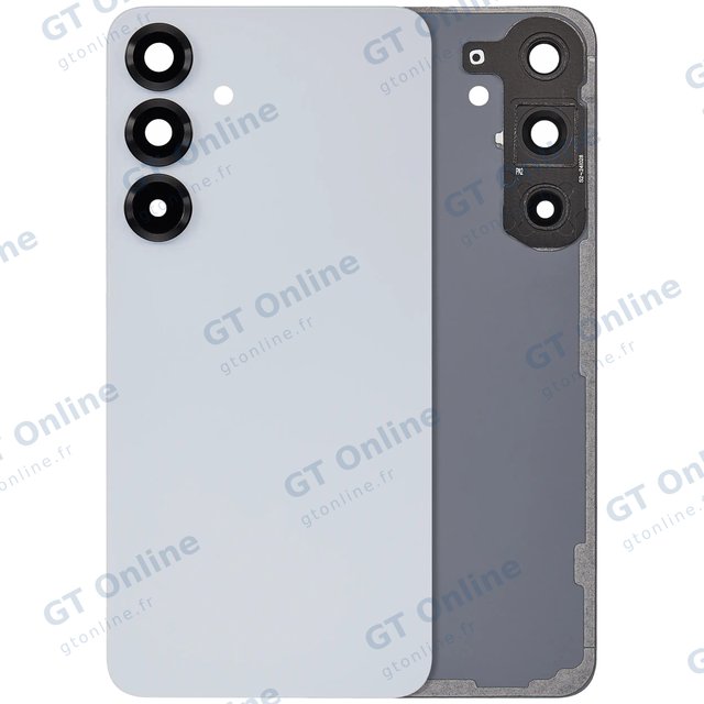 Vitre arrière pour Samsung Galaxy S25 Plus 5G (sans logo, compatible premium, Icy Blue)