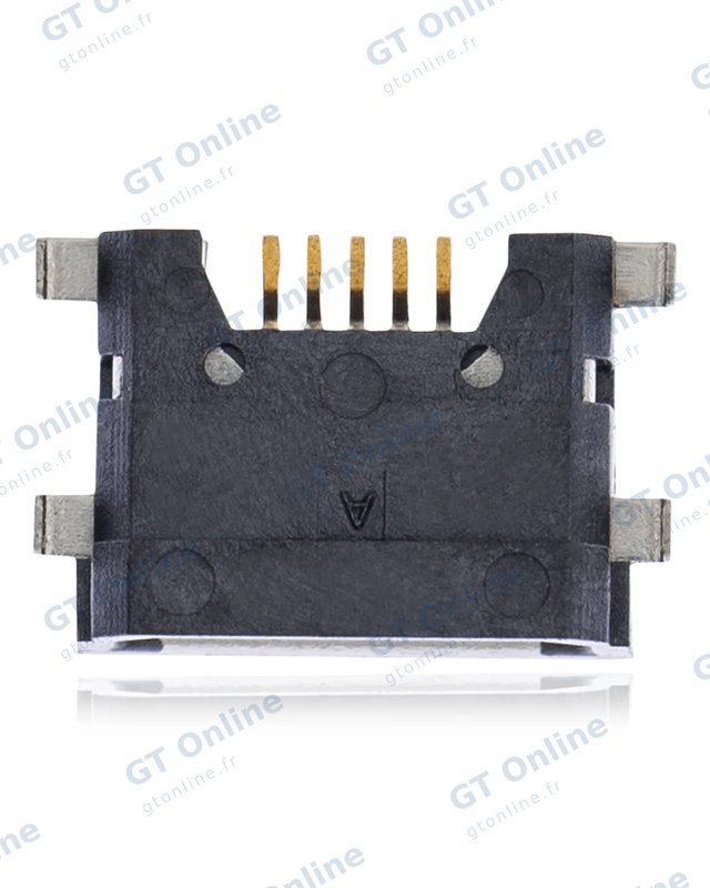 Connecteur de charge à souder — format Micro B, 5 broches, 4 points de fixation (C271)