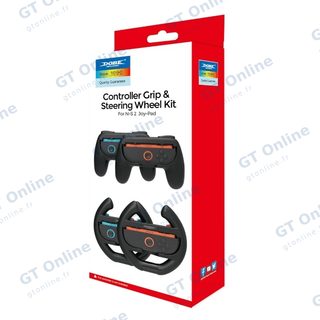 Kit Grip 4 pièces pour Nintendo Switch 2 (2 poignées et 2 volants) DOBE TNS-5109 — noir