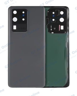 Vitre arrière avec lentilles de caméra pour Samsung Galaxy S20 Ultra (pack service origine, gris Cosmic) — vue 1