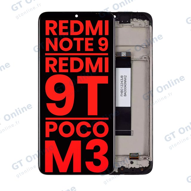 Écran pour Xiaomi Redmi Note 9 4G / Redmi 9T / Poco M3 / Redmi 9 Power (compatible premium, toutes couleurs)
