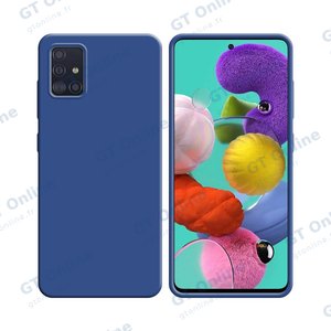 Coque Silicone Compatible pour Samsung Galaxy A51 A515 (#16) Bleu Marine