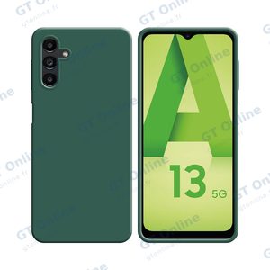 Coque Silicone Compatible pour Samsung Galaxy A13 5G A136/Galaxy A04s A047F (#22) Vert Foncé