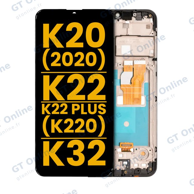 Écran pour LG K20 (2020) / K22 / K22 Plus (K220) / K32 (reconditionné, noir)