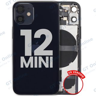 Châssis pour Apple iPhone 12 Mini (version US, origine d'occasion — grade B, noir)