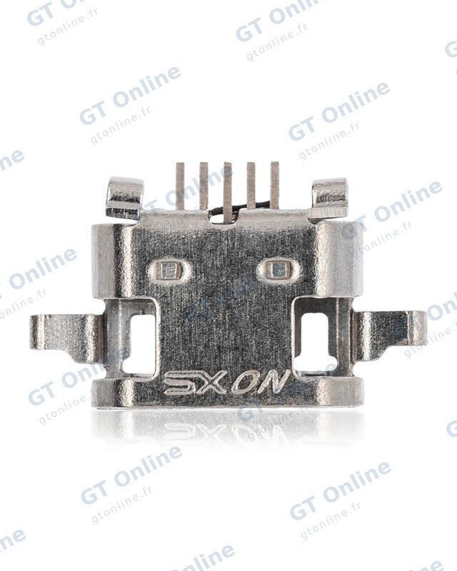 Connecteur de charge à souder — format Micro B, 5 broches, 4 points de fixation (C078)