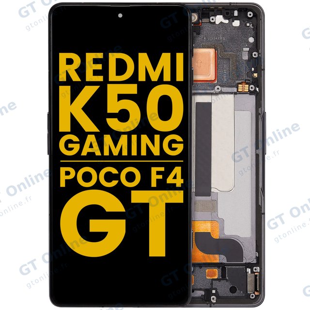 Écran OLED avec châssis pour Xiaomi Poco F4 GT / Redmi K50 Gaming (reconditionné, noir)