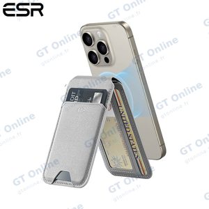 Porte-Cartes MagSafe ESR Vegan Leather Wallet Stand (HaloLock) Gris