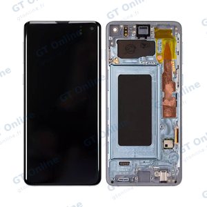 Écran Tactile Soft Oled avec Châssis Samsung Galaxy S10 G973 Bleu