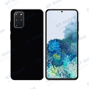 Coque Silicone Compatible pour Samsung Galaxy S20 Plus 5G G986/Galaxy S20 Plus G985 (#3) Noir