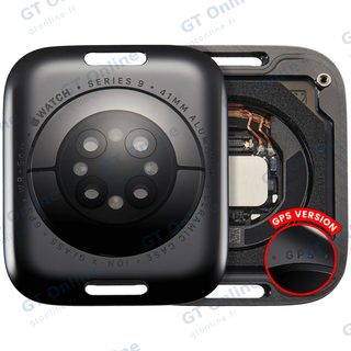 Vitre arrière pour Apple Watch Series 9 (41mm) (version GPS, Aluminum / Space Black)